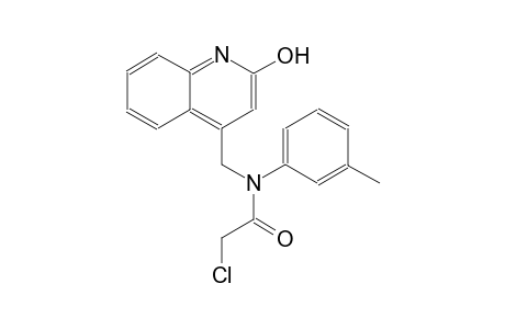 2-chloro-N-[(2-hydroxy-4-quinolinyl)methyl]-N-(3-methylphenyl)acetamide