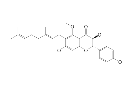 (2R,3R)-6-C-GERANYL-7,4'-DIHYDROXY-5-METHOXY-DIHYDROFLAVONOL;(BONANNIOL-B)