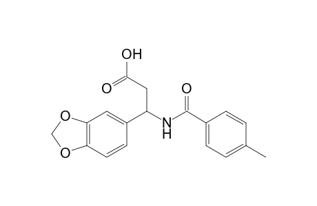 3-(1,3-benzodioxol-5-yl)-3-(p-toluoylamino)propionic acid
