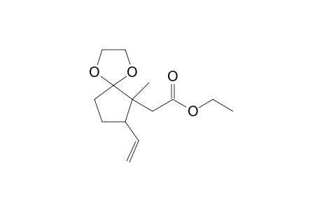 Ethyl cis and trans-6-methyl-7-vinyl-1,4-dioxaspiro(4.4)nonane-6-acetate