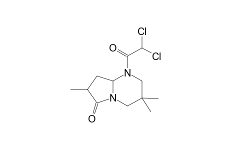 Pyrrolo[1,2-a]pyrimidin-6(2H)-one, 1-(dichloroacetyl)hexahydro-3,3,7-trimethyl-