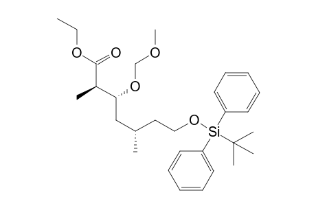 Ethyl (2R,3R,5S)-7-((tert-butyldiphenylsilyl)oxy)-3-(methoxymethoxy)-2,5-dimethylheptanoate
