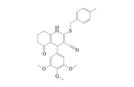 2-[(4-methylbenzyl)sulfanyl]-5-oxo-4-(3,4,5-trimethoxyphenyl)-1,4,5,6,7,8-hexahydro-3-quinolinecarbonitrile