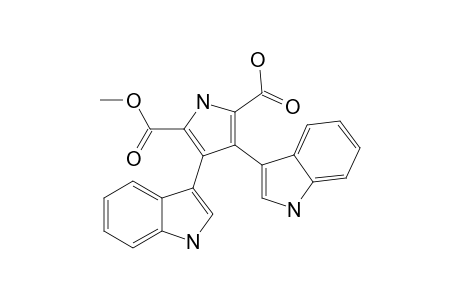 5-carbomethoxy-3,4-bis(1H-indol-3-yl)-1H-pyrrole-2-carboxylic acid