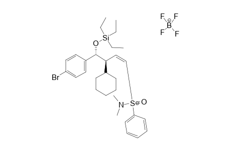 (-)-(S)-N,N-DIMETHYLAMINO-S-[(Z)-(3R,4R)-3-CYCLOHEXYL-4-(4-BROMOPHENYL)-4-[(TRIETHYLSILYL)-OXY]-BUT-ENYL]-PHENYL-SULFOXONIUM-TETRAFLUOROBORATE