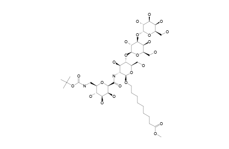 #8K;8-METHOXYCARBONYLOCTYL-ALPHA-D-GALACTOPYRANOSYL-(1->3)-BETA-D-GALACTOPYRANOSYL-(1->4)-2-DEOXY-2-(1-DEOXY-1-TERT.-BUTOXYCARBONYLAMINOMETHYL-BETA-D-GALACTOH