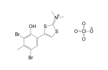 [4-(3,5-dibromo-2-hydroxy-p-tolyl)-1,3-dithiol-2-ylidene]dimethylammonium perchlorate