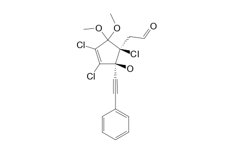 (+/-)-2,3,5-BETA-TRICHLORO-5-ALPHA-FORMYLMETHYL-4,4-DIMETHOXY-1-ALPHA-PHENYLETHYNYL-2-CYCLOPENTEN-1-BETA-OL