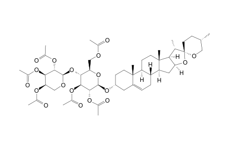DIOSGENIN-3-O-ALPHA-L-ARABINOPYRANOSYL-(1->4)-BETA-D-GLUCOPYRANOSID-PERACETATE