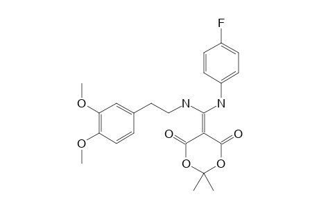 5-[(4-FLUOROPHENYLAMINO)-(2-(3',4'-DIMETHOXYPHENYL)-ETHYLAMINO)-METHYLENE]-2,2-DIMETHYL-4,6-DIOXO-1,3-DIOXANE