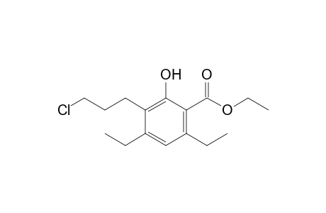 Ethyl 3-(3-chloropropyl)-4,6-di-ethyl-2-hydroxybenzoate