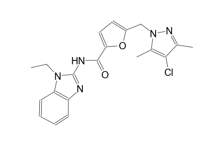 5-[(4-chloro-3,5-dimethyl-1H-pyrazol-1-yl)methyl]-N-(1-ethyl-1H-benzimidazol-2-yl)-2-furamide