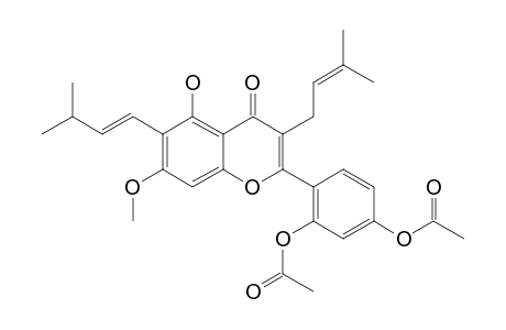 ARTOCARPIN-DIACETATE;2',4'-DIACETOXY-7-METHOXY-3-GAMMA,GAMMA-DIMETHYLALLYL-6-(TRANS-3-METHYLBUT-1-ENYL)-FLAVONE