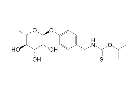 N-[4-[(2S,3R,4R,5R,6S)-3,4,5-trihydroxy-6-methyl-tetrahydropyran-2-yl]oxybenzyl]thiocarbamic acid O-isopropyl ester