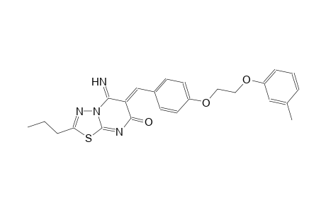 7H-[1,3,4]thiadiazolo[3,2-a]pyrimidin-7-one, 5,6-dihydro-5-imino-6-[[4-[2-(3-methylphenoxy)ethoxy]phenyl]methylene]-2-propyl-, (6Z)-
