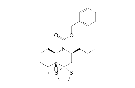 (2S,4AR,5R,8AR)-N-BENZYLOXYCARBONYL-2-PROPYL-5-METHYL-DECAHYDROQUINOLIN-4-ONE-ETHANE-1,2-DIYL-DITHIOACETAL