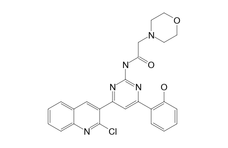 N-[4-(2-CHLORO-QUINOLIN-3-YL)-6-(2-HYDROXYPHENYL)-PYRIMIDIN-2-YL]-2-MORPHOLINO-ACETAMIDE