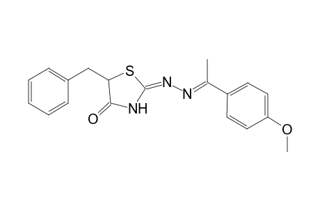 4-thiazolidinone, 2-[(2E)-2-[1-(4-methoxyphenyl)ethylidene]hydrazono]-5-(phenylmethyl)-, (2E)-