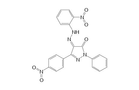 (4Z)-5-(4-nitrophenyl)-4-[(2-nitrophenyl)hydrazinylidene]-2-phenyl-3-pyrazolone