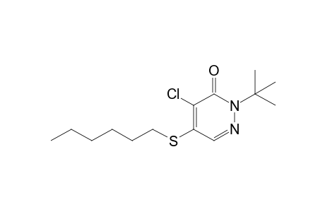 3(2H)-Pyridazinone, 4-chloro-2-(1,1-dimethylethyl)-5-(hexylthio)-