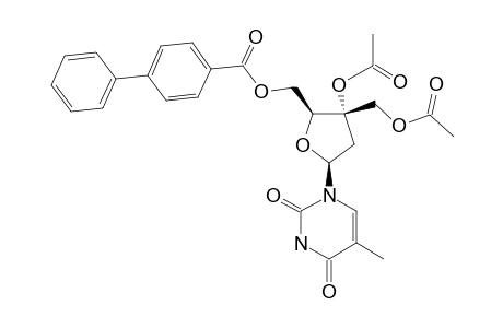 3'-C-ACETOXYMETHYL-3'-O-ACETYL-5-O-(4-PHEHYLBENZOYL)-THYMIDINE