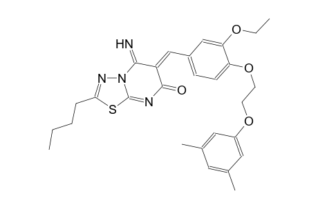 7H-[1,3,4]thiadiazolo[3,2-a]pyrimidin-7-one, 2-butyl-6-[[4-[2-(3,5-dimethylphenoxy)ethoxy]-3-ethoxyphenyl]methylene]-5,6-dihydro-5-imino-, (6Z)-