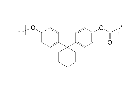 Poly(oxy-1,4-phenylenecyclohexylidene-1,4-phenyleneoxycarbonyl)
