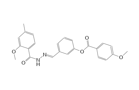 3-{(E)-[2-(2-methoxy-4-methylbenzoyl)hydrazono]methyl}phenyl 4-methoxybenzoate