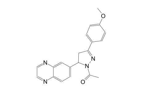 quinoxaline, 6-[1-acetyl-4,5-dihydro-3-(4-methoxyphenyl)-1H-pyrazol-5-yl]-