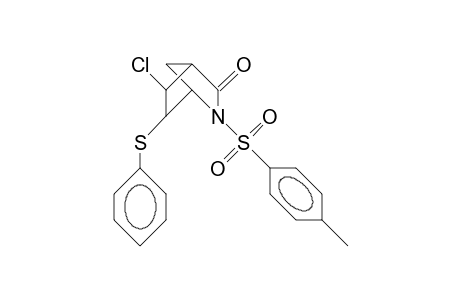 5-endo-Chloro-6-exo-phenylsulfenyl-2-(P-tolyl-sulfonyl)-2-aza-bicyclo(2.2.1)heptan-3-one