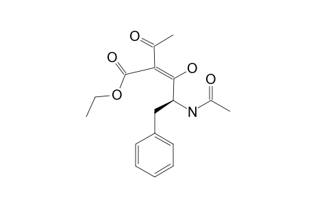 ETHYL-4S-ACETYLAMINO-2-ACETYL-4-BENZYL-3-HYDROXYBUTENOATE