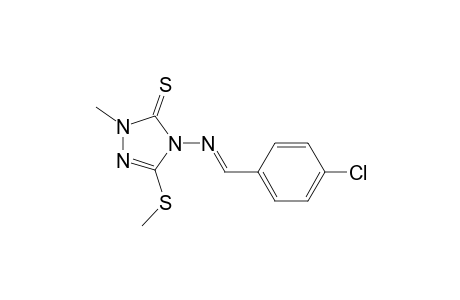 3H-1,2,4-Triazole-3-thione, 4-[[(4-chlorophenyl)methylene]amino]-2,4-dihydro-2-methyl-5-(methylthio)-