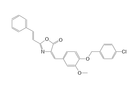 (4E)-4-{4-[(4-chlorobenzyl)oxy]-3-methoxybenzylidene}-2-[(E)-2-phenylethenyl]-1,3-oxazol-5(4H)-one