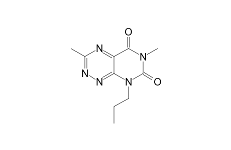 Pyrimido[5,4-e]-1,2,4-triazine-5,7(6H,8H)-dione,3,6-dimethyl-8-propyl-