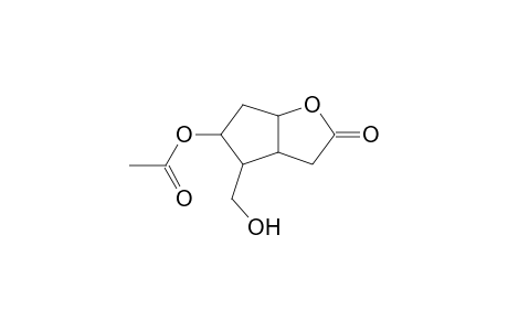 Acetic acid (2-keto-4-methylol-3,3a,4,5,6,6a-hexahydrocyclopenta[b]furan-5-yl) ester