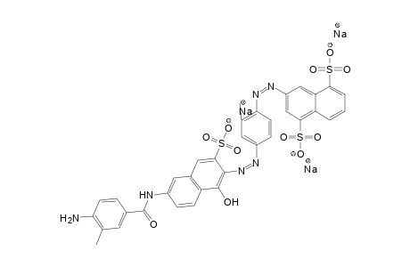 1,5-Naphthalenedisulfonic acid, 3-[[4-[[6-[(4-amino-3-3-Amino-1,5-naphthalindisulfonic acid->m-toluidine->N-(4-Amino-m-toluyl)-J=acid