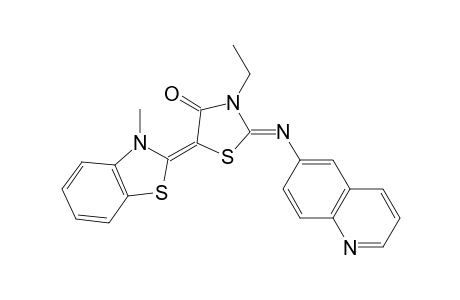 3-Ethyl-5-(3-methyl-1,3-benzothiazol-2(3H)-ylidene)-2-(6-quinolinylimino)-1,3-thiazolidin-4-one