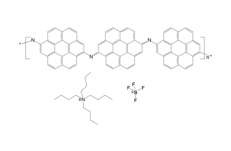 Poly(aminoiminocoronene) with tetrabutylammonium tetrafluoroborate