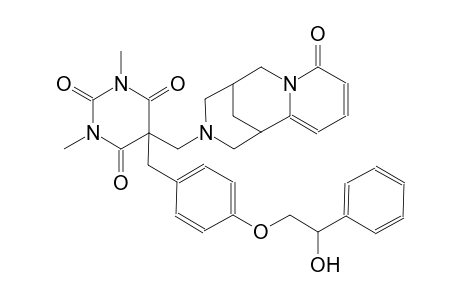 5-[4-(2-hydroxy-2-phenylethoxy)benzyl]-1,3-dimethyl-5-{[(1R,9S)-6-oxo-7,11-diazatricyclo[7.3.1.0~2,7~]trideca-2,4-dien-11-yl]methyl}-2,4,6(1H,3H,5H)-pyrimidinetrione