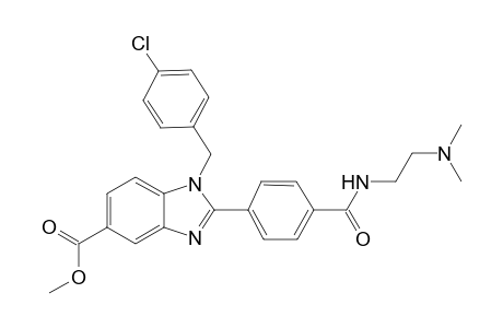Methyl 1-(4-chlorobenzyl)-2-(4-(2-(dimethylamino)ethylcarbamoyl)phenyl)-1H-benzo[d]imidazole-5-carboxylate
