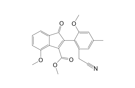 Methyl 2-(2-(cyanomethyl)-6-methoxy-4-methylphenyl)-7-methoxy-3-oxo-3H-indene -1-carboxylate