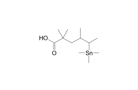 (4RS,5SR)-2,2,4-trimethyl-5-trimethylstannylhexanoic acid