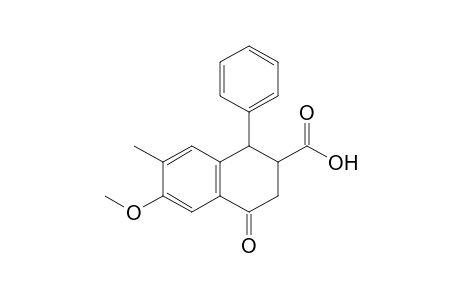 1-Phenyl-4-oxo-6-methoxy-7-methyl-1,2,3,4-tetrahydro-2-naphthoic acid