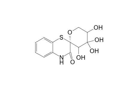 (2S)-3',4,4',5'-Tetrahydroxy-D-arabino-2H-1,4-benzothiazine-2-spiro-2'-pyran-3(4H0-one