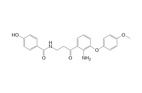 N-(3-(2-Amino-3-(4-methoxyphenoxy)phenyl)-3-oxopropyl)-4-hydroxybenzamide