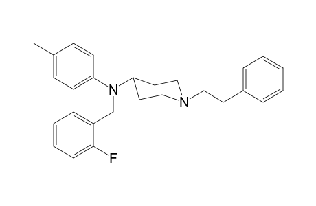 N-(2-Fluorobenzyl)-N-(4-methylphenyl)-1-(2-phenylethyl)piperidin-4-amine