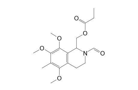 (N-Formyl-5,7,8-trimethoxy-6-methyl-1,2,3,4-tetrahydro-1-isoquinolyl)methyl propionate