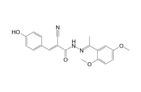 2-Cyano-N'-[1-(2,5-dimethoxyphenyl)ethylidene]-3-(4-hydroxyphenyl)acrylohydra-zide