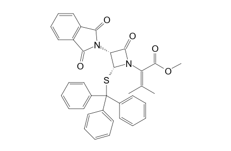 cis-alpha-isopropylidene-2-oxo-3-phthalimido-4-(tritylthio)-1-azetidineacetic acid, methyl ester