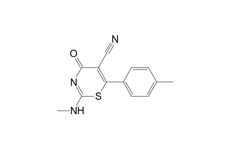 2-(methylamino)-4-oxo-6-(p-tolyl)-1,3-thiazine-5-carbonitrile